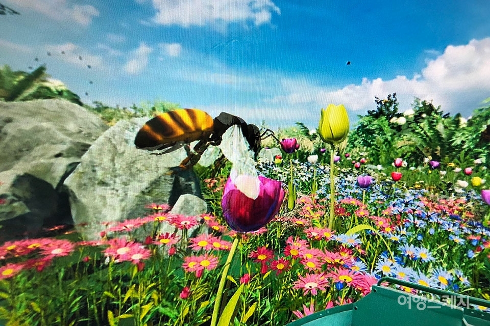 곤충의 세계가 생생하게 느껴지는 VR 체험. 사진 / 조용식 기자