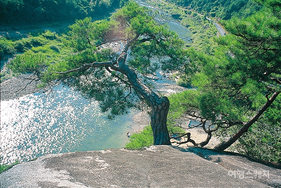 영월 수주면을 가로지르는 맑은 계곡물. 2003년 9월. 사진 / 신수룡