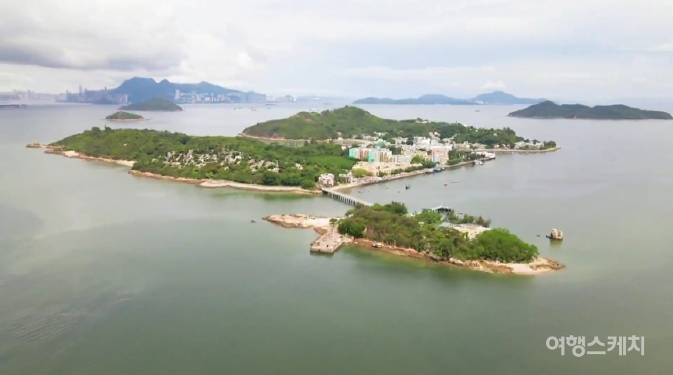 홍콩의 새로운 섬 여행지로 부상하고 있는 펭 차우. 사진 / 온라인 투어 라이브 캡처