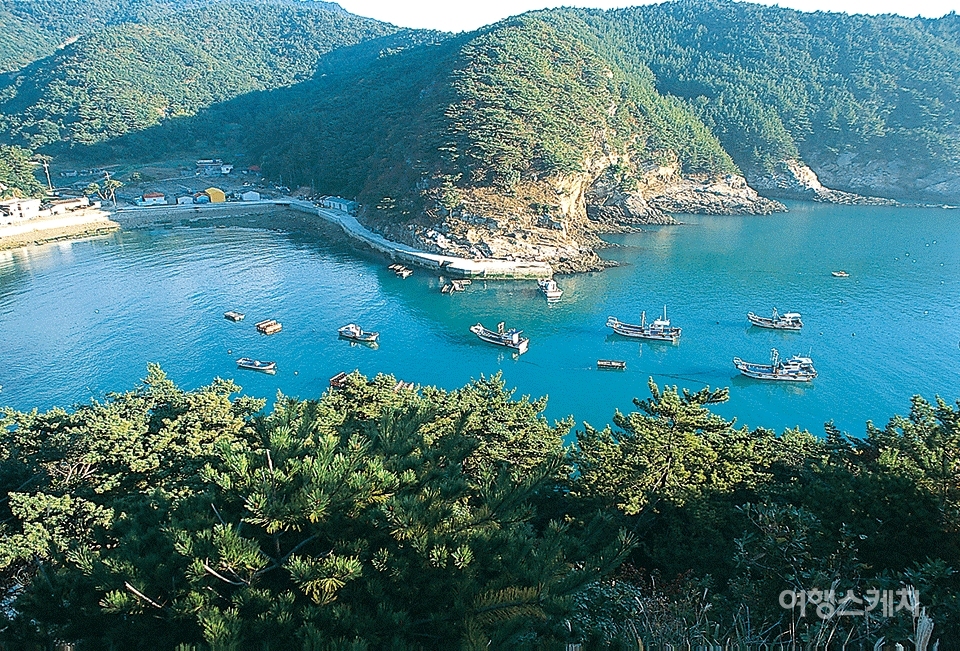 흑산도 섬마을 중 리아스식 해안이 아름다운 소사리. 2004년 1월. 사진 / 김연미 기자