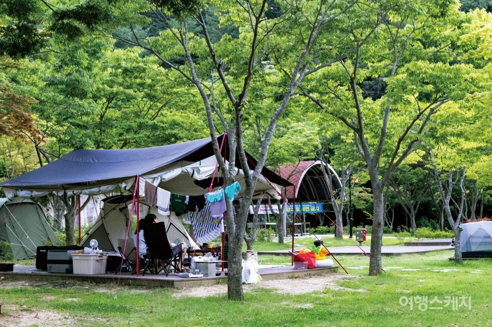 국제밤하늘보호공원 안에 있는 캠핑장. 사진 / 민다엽 기자